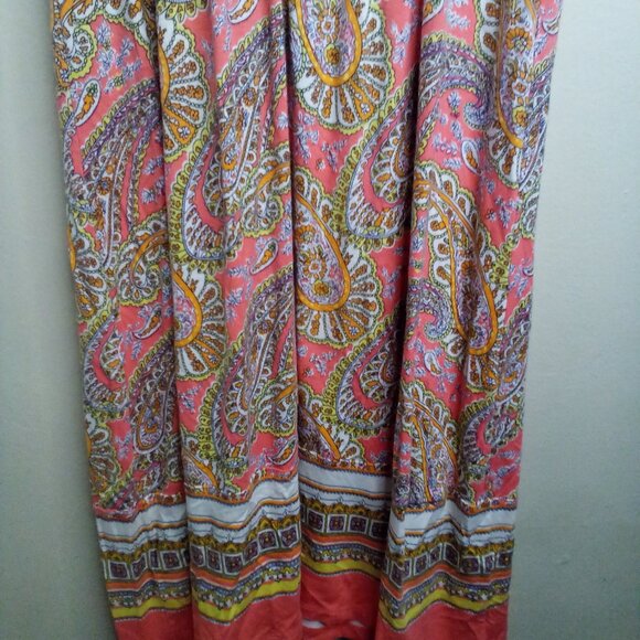 Old Navy Dress Women XS Sleeveless Sundress V-neck Stretch Pattern Pink Yellow - Picture 14 of 14